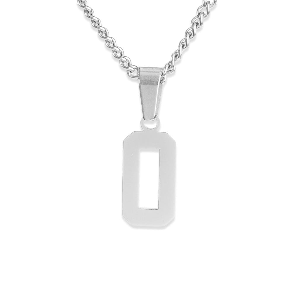 Number Pendant Necklace - Silver - ViViGleam