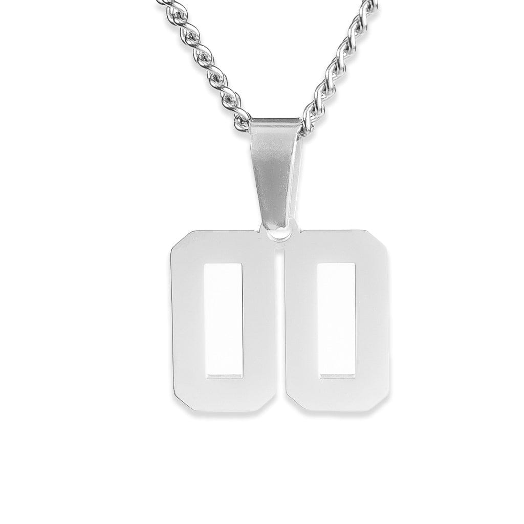 Number Pendant Necklace - Silver - ViViGleam