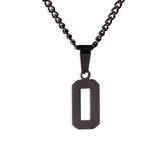 Number Pendant Necklace - Black - ViViGleam
