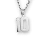 Number Pendant Necklace - Silver - ViViGleam