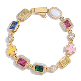 10mm Colored Gemstone Art Bracelet - ViViGleam