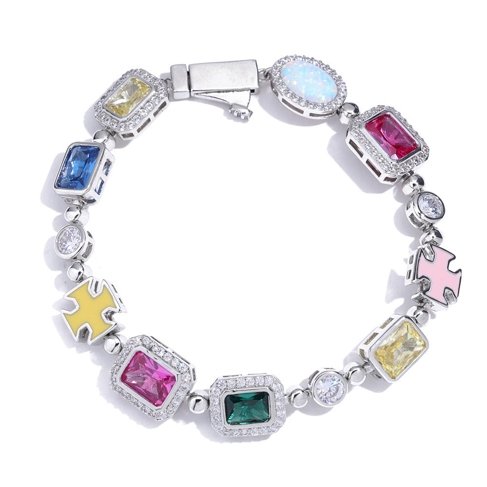 10mm Colored Gemstone Art Bracelet - ViViGleam
