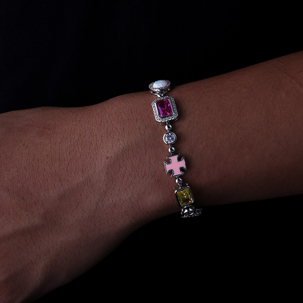 10mm Colored Gemstone Art Bracelet - ViViGleam