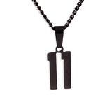 Number Pendant Necklace - Black - ViViGleam