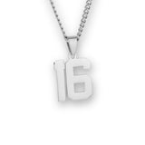 Number Pendant Necklace - Silver - ViViGleam