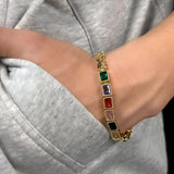 18mm Rainbow Butterfly Tennis Bracelet