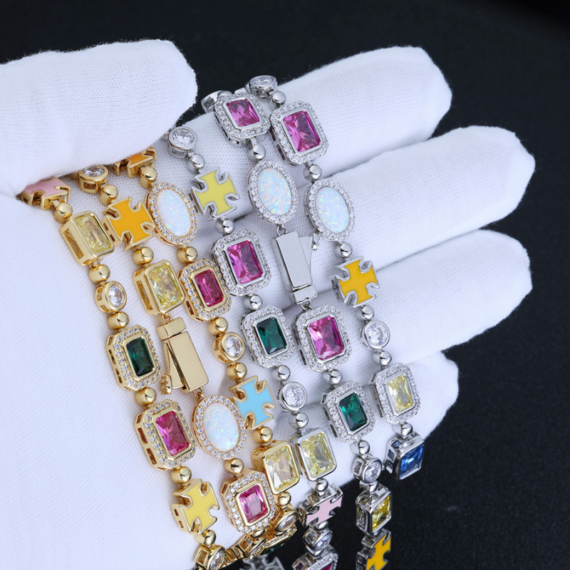 10mm Colored Gemstone Art Bracelet - ViViGleam