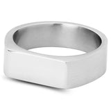 Stainless Steel Pinky Signet Ring - ViViGleam