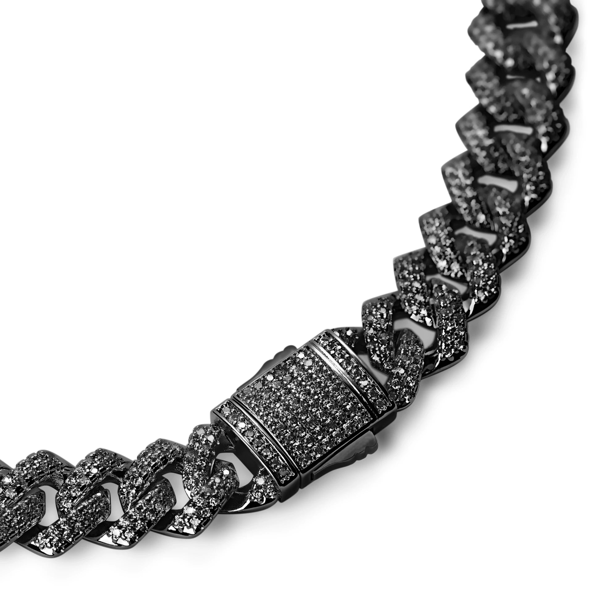 Iced Black Diamond Prong Link Chain Zirconia Bracelet - ViViGleam
