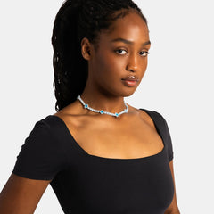 Iced Out 4mm Clover Tennis Chain Blue