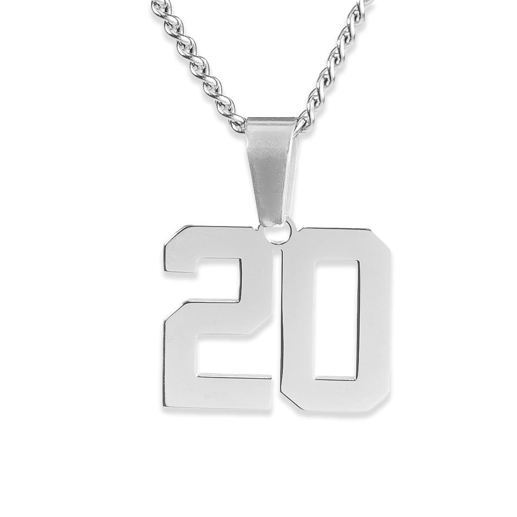 Number Pendant Necklace - Silver - ViViGleam
