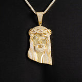 Big Jesus Piece Moissanite Pendant Gold - ViViGleam