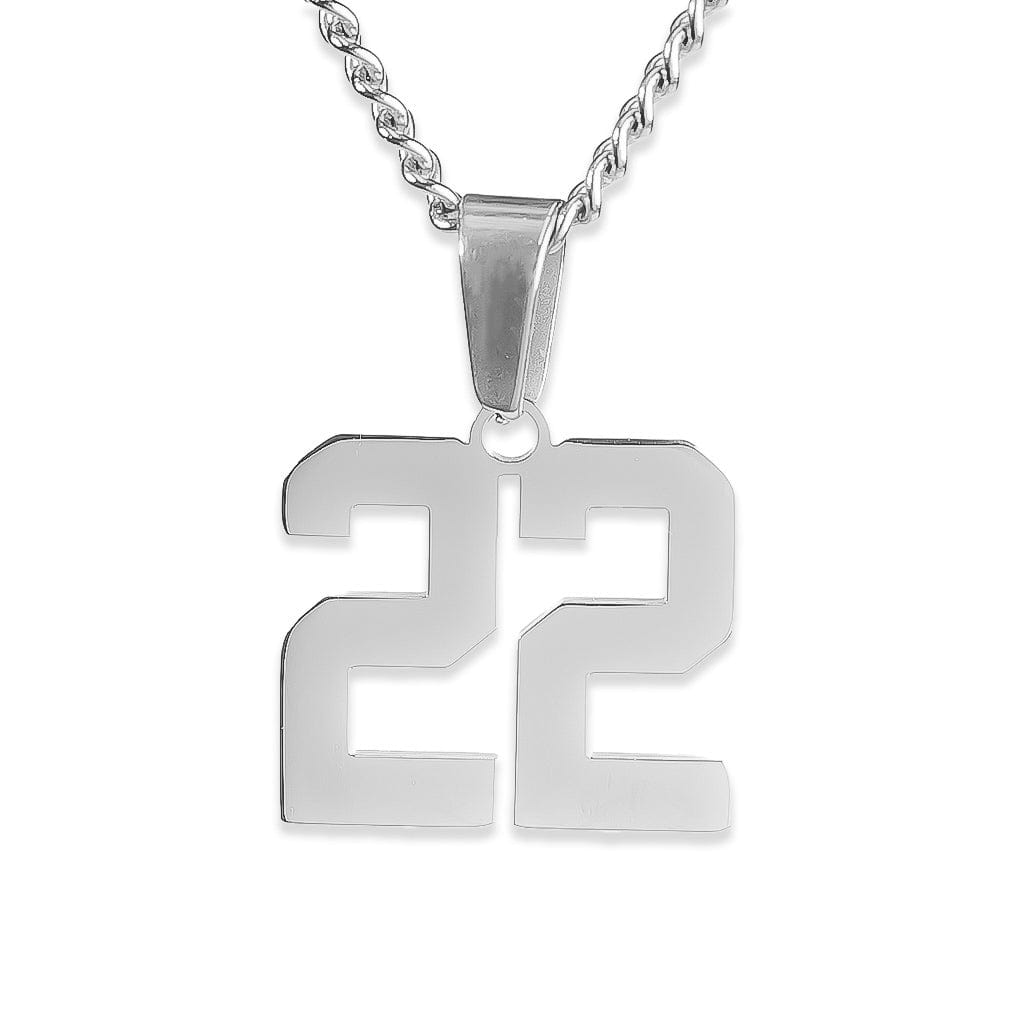 Number Pendant Necklace - Silver - ViViGleam