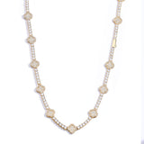 Iced Clover Station Tennis Chain - ViViGleam
