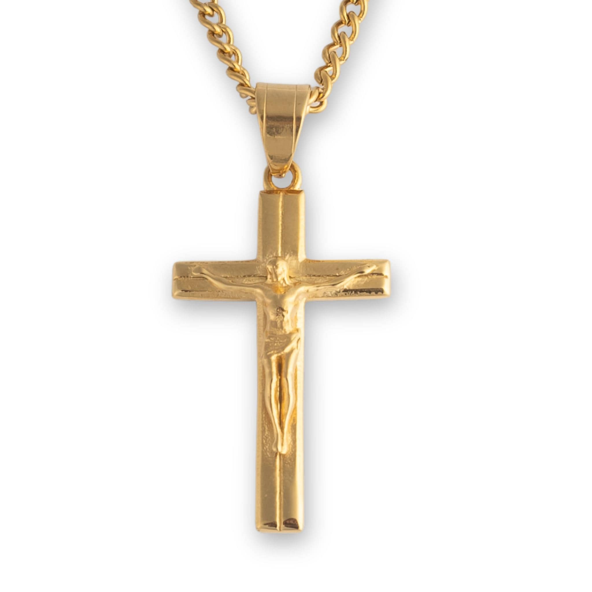 Crucifix Necklace - Gold - ViViGleam