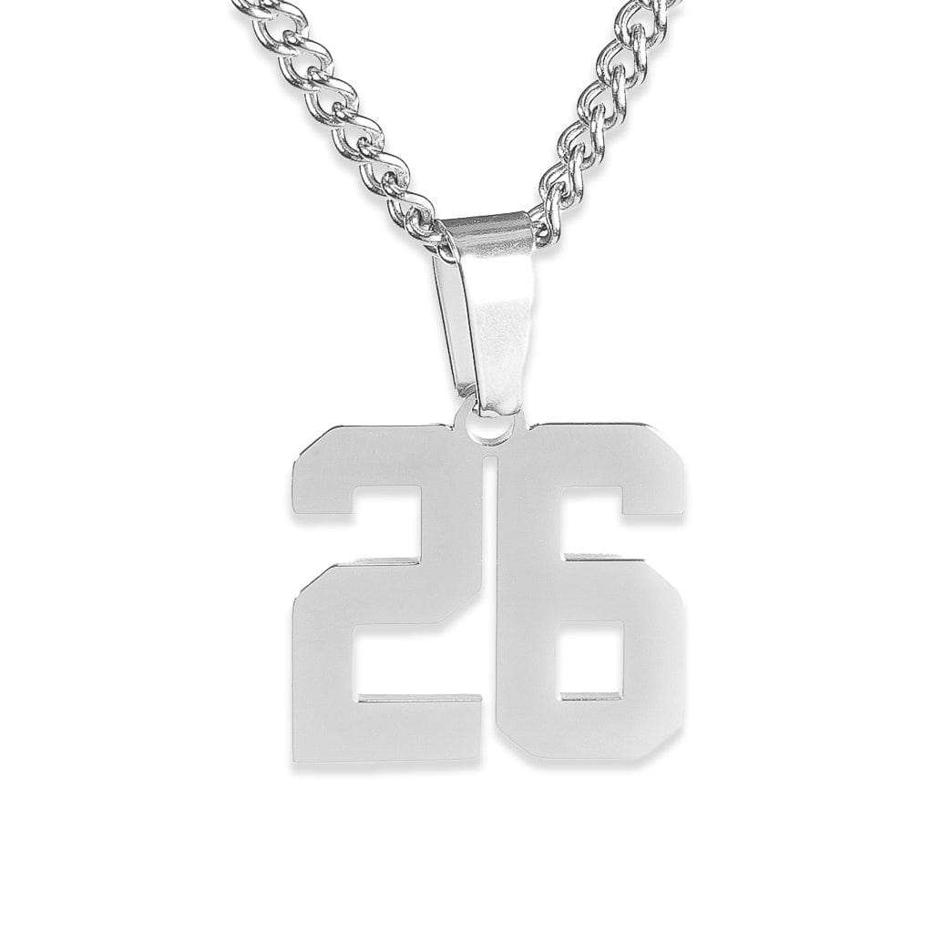 Number Pendant Necklace - Silver - ViViGleam
