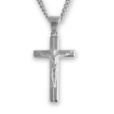 Crucifix Necklace - Silver - ViViGleam