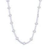 Iced Clover Station Tennis Chain - ViViGleam