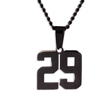 Number Pendant Necklace - Black - ViViGleam