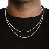 Klassische 2 mm Tenniskette aus Sterlingsilber