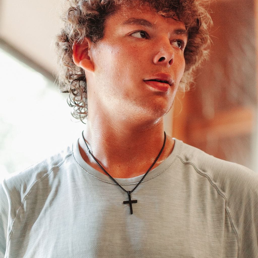 Black Cross Necklace - ViViGleam