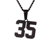 Number Pendant Necklace - Black - ViViGleam
