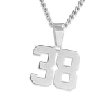 Number Pendant Necklace - Silver - ViViGleam