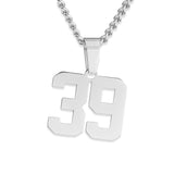 Number Pendant Necklace - Silver - ViViGleam