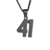 Number Pendant Necklace - Black - ViViGleam