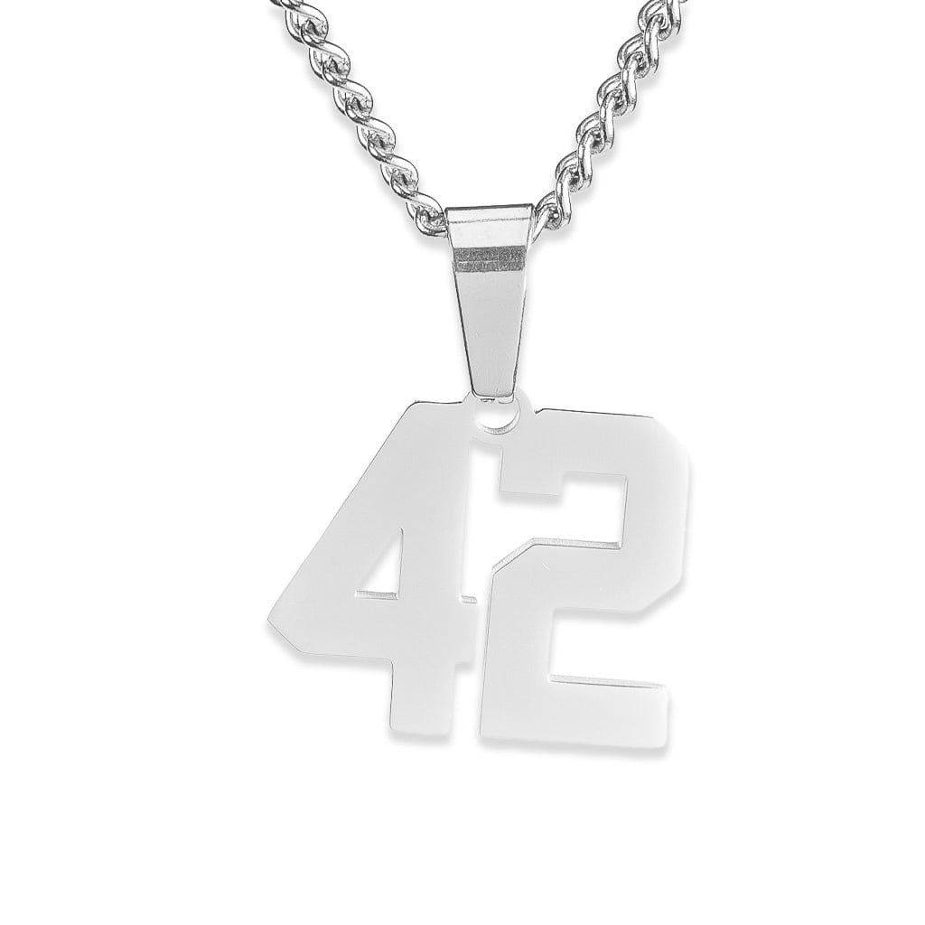 Number Pendant Necklace - Silver - ViViGleam