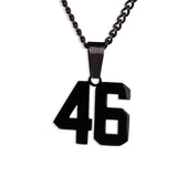 Number Pendant Necklace - Black - ViViGleam