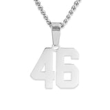 Number Pendant Necklace - Silver - ViViGleam