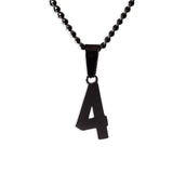Number Pendant Necklace - Black - ViViGleam