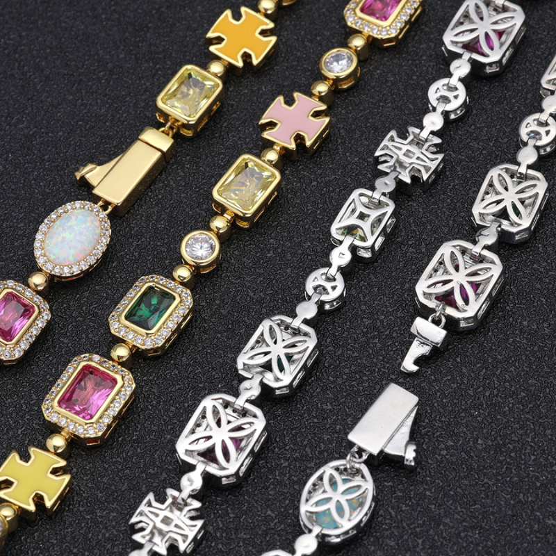 10mm Colored Gemstone Art Bracelet - ViViGleam