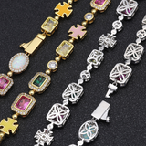 10mm Colored Gemstone Art Bracelet - ViViGleam