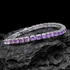 4mm Iced Ocean Wave Tennis Bracelet