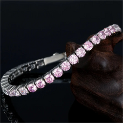 4mm Iced Ocean Wave Tennis Bracelet