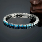 4mm Iced Ocean Wave Tennis Bracelet