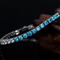 4mm Iced Ocean Wave Tennis Bracelet