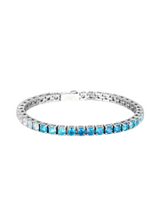 4mm Iced Ocean Wave Tennis Bracelet
