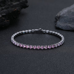 4mm Iced Ocean Wave Tennis Bracelet