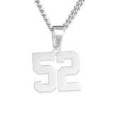 Number Pendant Necklace - Silver - ViViGleam
