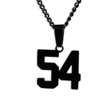 Number Pendant Necklace - Black - ViViGleam