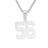 Number Pendant Necklace - Silver - ViViGleam