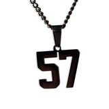 Number Pendant Necklace - Black - ViViGleam