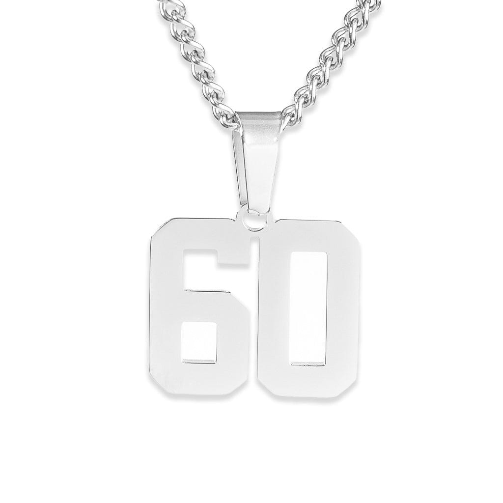 Number Pendant Necklace - Silver - ViViGleam