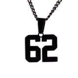 Number Pendant Necklace - Black - ViViGleam