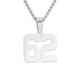 Number Pendant Necklace - Silver - ViViGleam