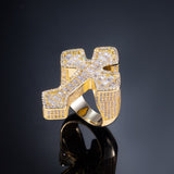 Full Iced Baguette Cut Cross Shaped Ring - ViViGleam