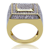 Ice Round Cut Square Ring - ViViGleam